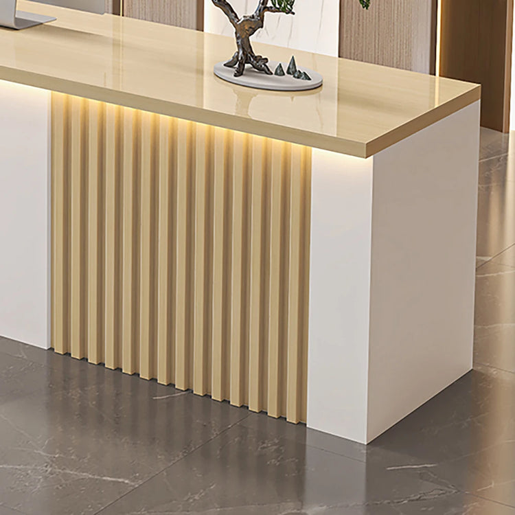 Nordic Luxury Reception Desk with LED Lighting Jonine’s Corner