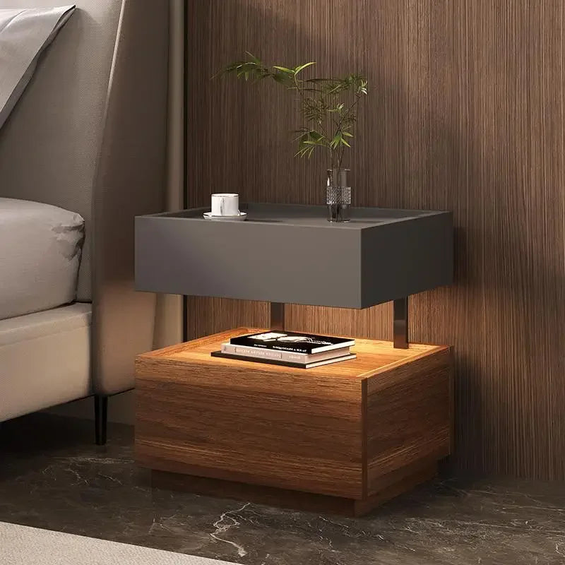 European Nightstand — Modern Bedside Table with Storage