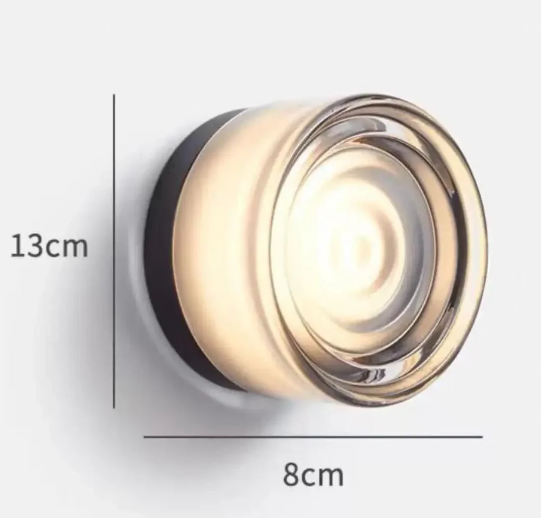 Glass Stone LED Wall Sconce