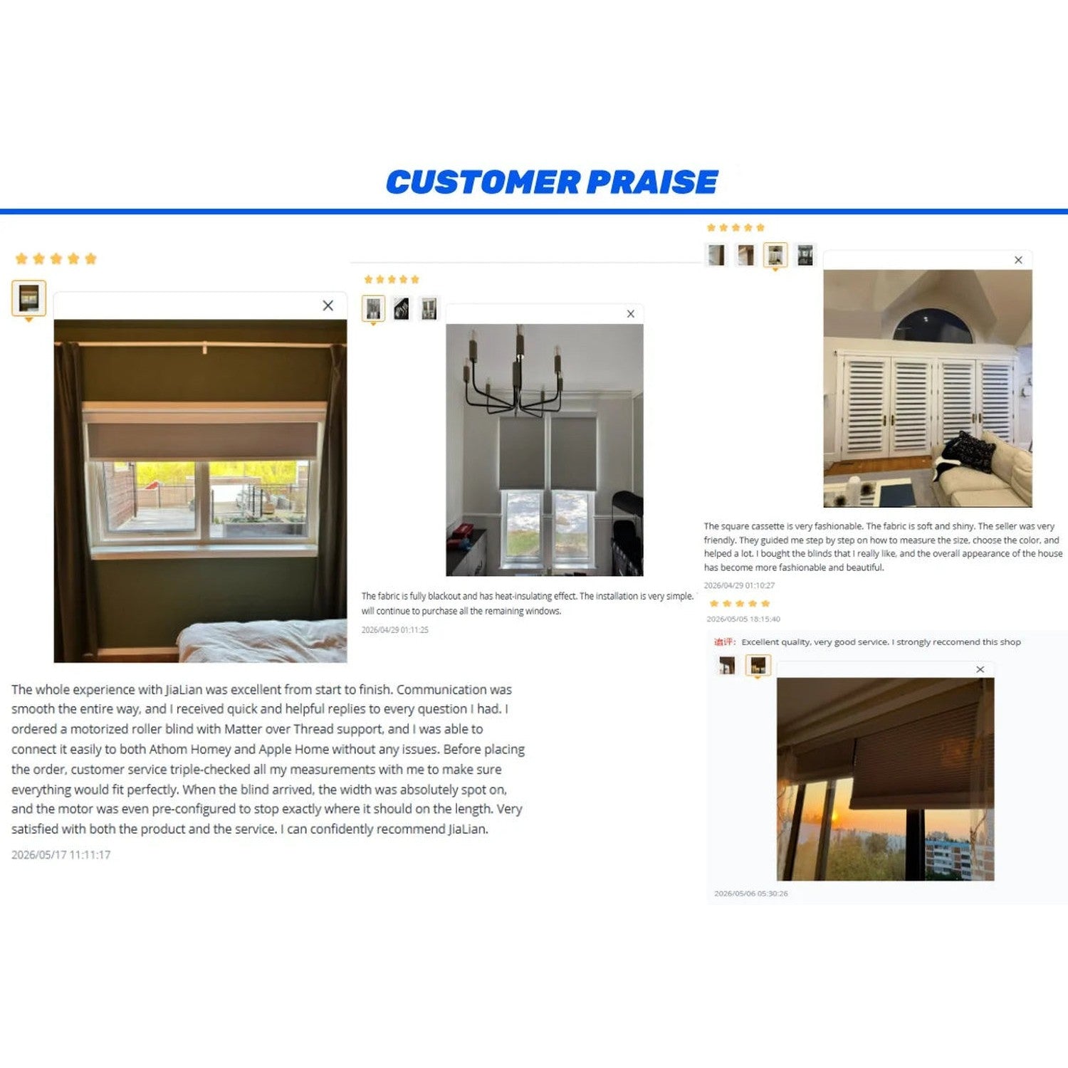 Smart Electric Blackout Roller Shades