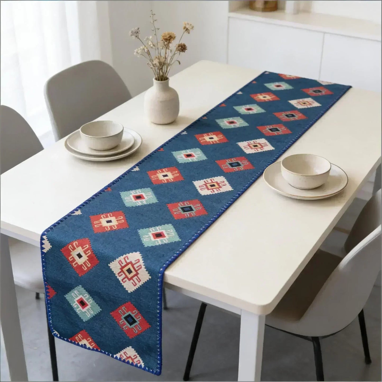 Nordic Cotton Linen Table Runner — Multiple Sizes & Patterns