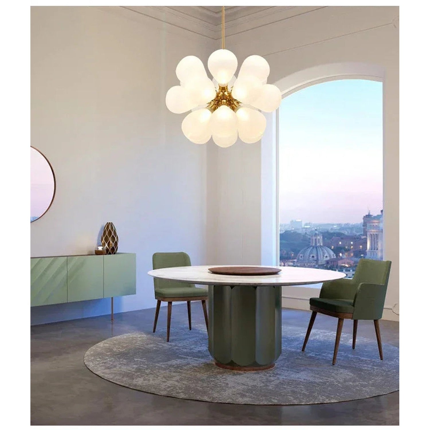 Suspended in Light — Designer Glass Bubble Chandelier for Bedroom &amp; Living Room