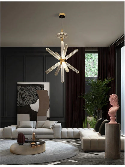 Nordic Luxury Art Glass Chandelier — High-End Pendant Lamp Home Décor
