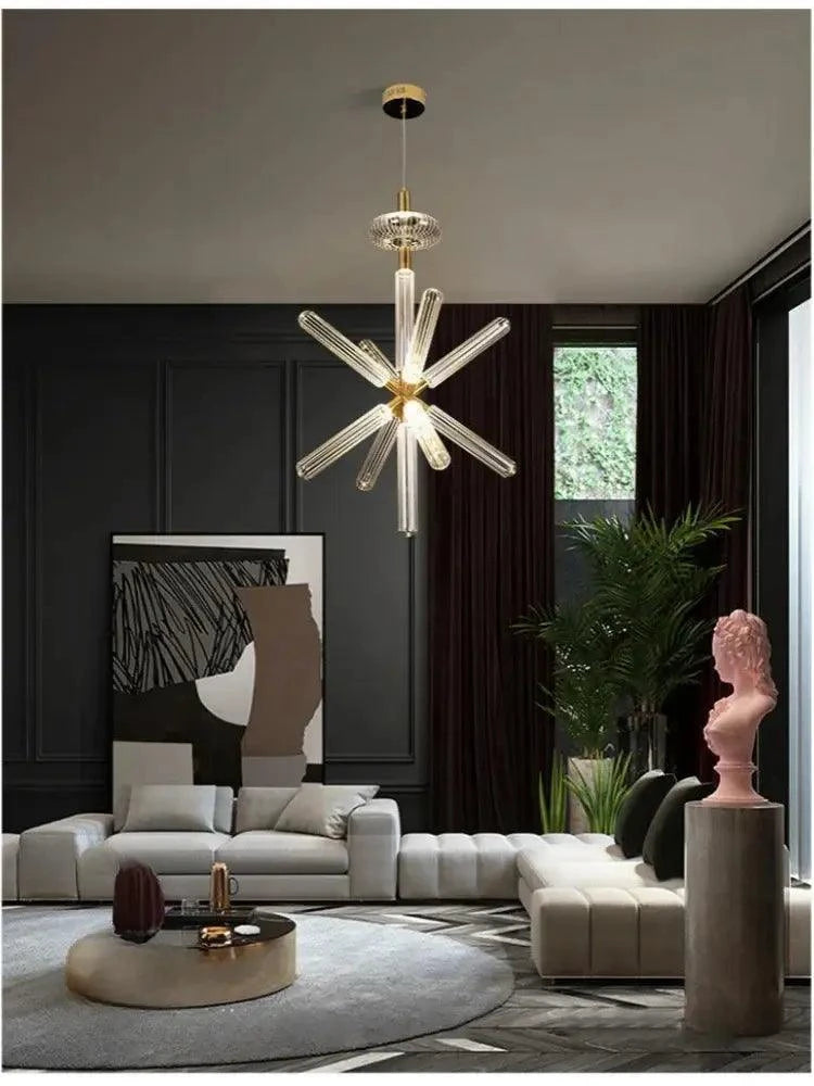 Nordic Luxury Art Glass Chandelier — High-End Pendant Lamp Home Décor