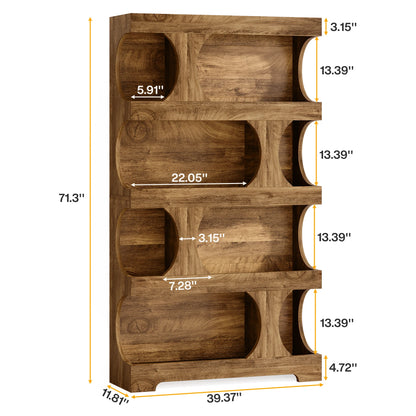 Curves That Work — Tribesigns 71" Tall S-Shaped Bookcase & Display Shelving