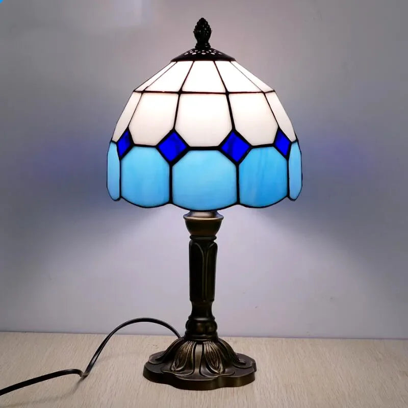 Old World Glow — European Retro Art Glass LED Desk Lamp