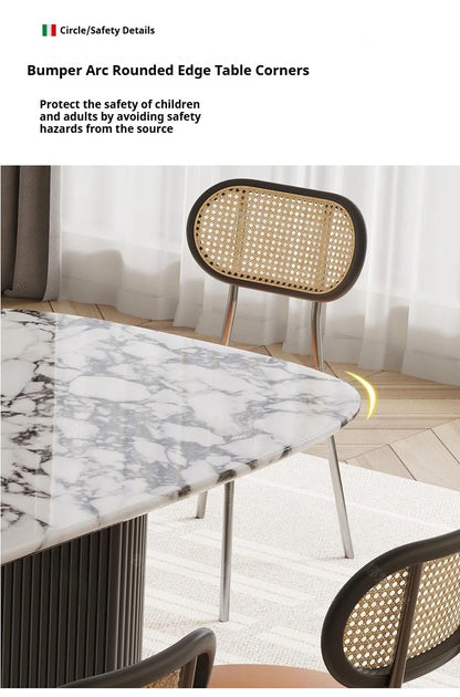 Custom Luxury French Marble Dining Table — Natural Stone
