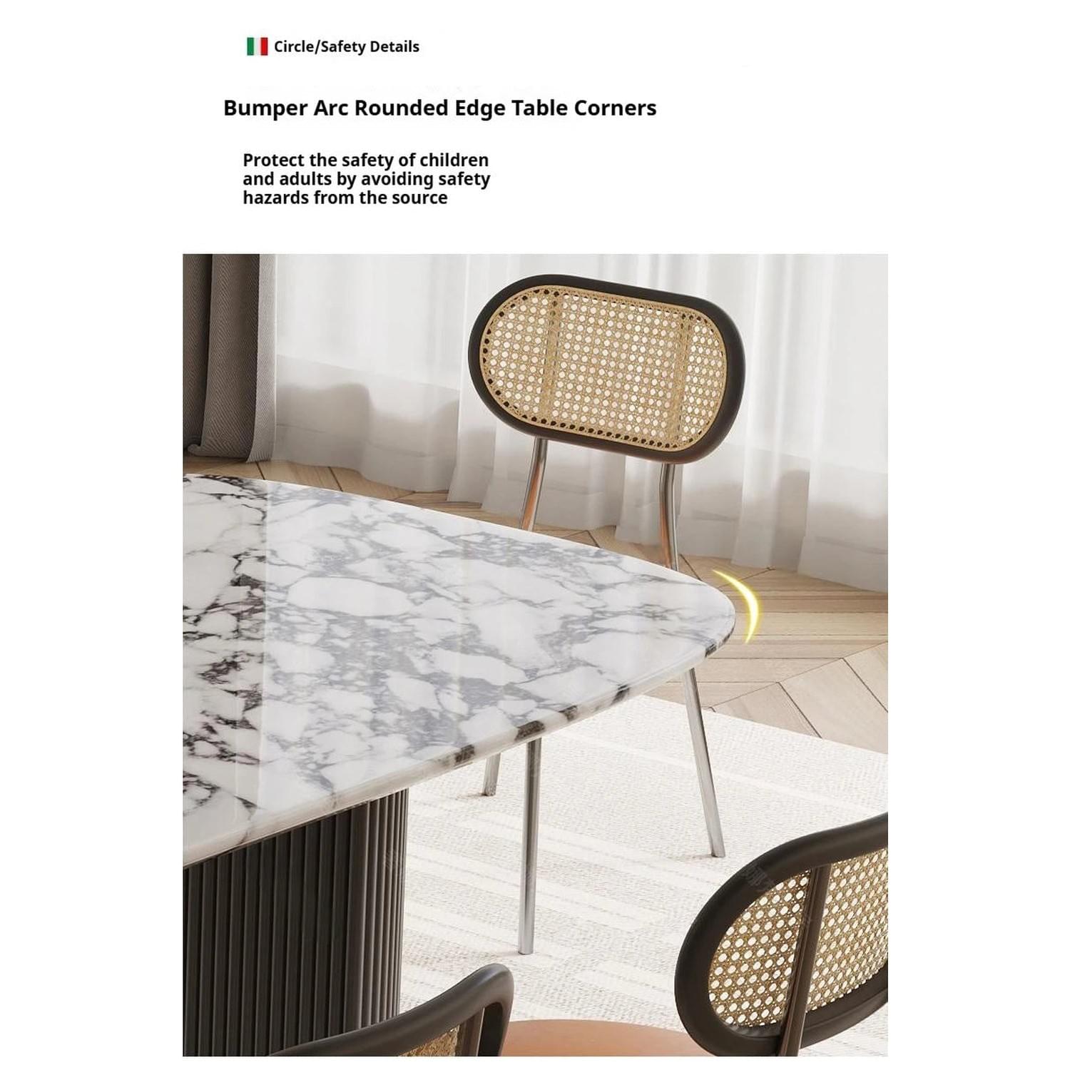 Custom Luxury French Marble Dining Table — Natural Stone