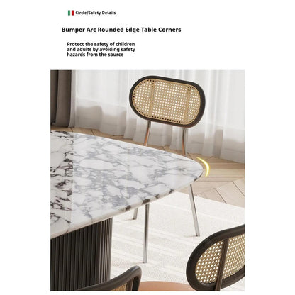 Custom Luxury French Marble Dining Table — Natural Stone