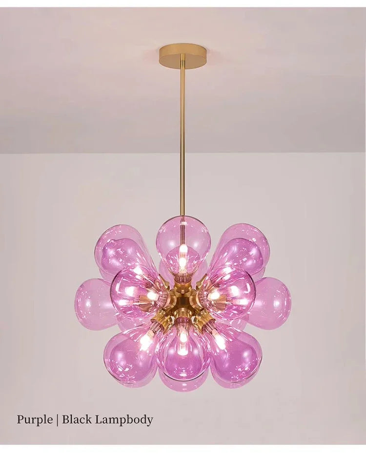 Suspended in Light — Designer Glass Bubble Chandelier for Bedroom & Living Room