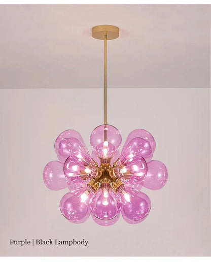 Suspended in Light — Designer Glass Bubble Chandelier for Bedroom & Living Room