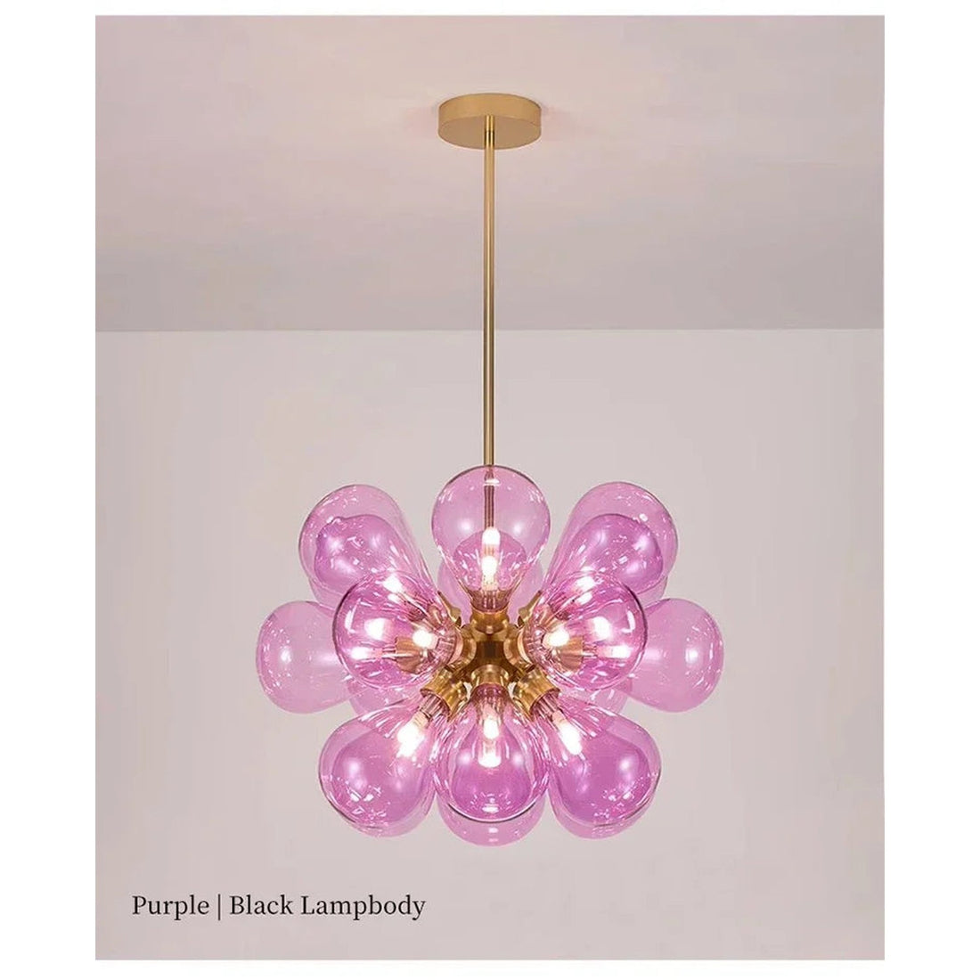Suspended in Light — Designer Glass Bubble Chandelier for Bedroom &amp; Living Room