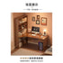 L-Shaped Corner Desk with Bookshelf — Dual Monitor & Home Office