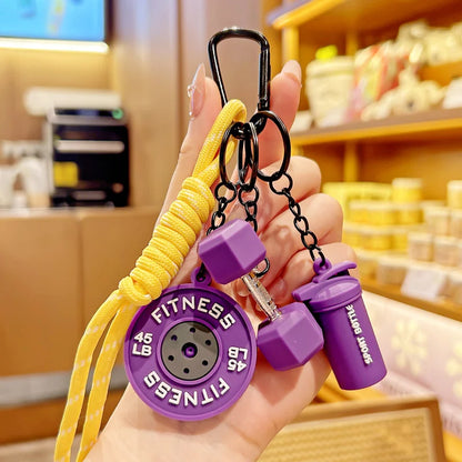 Motivational Fitness Keychain — Colorful Gym Bag Charm & Workout Gift
