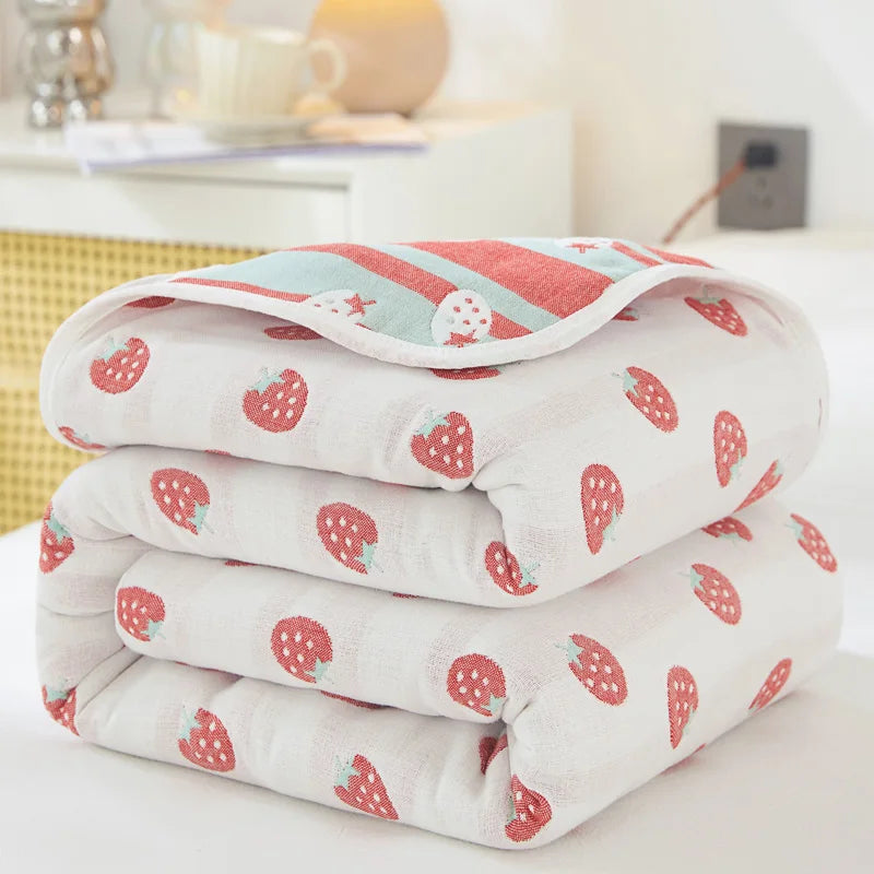 Cotton Gauze Summer Quilt — Plaid