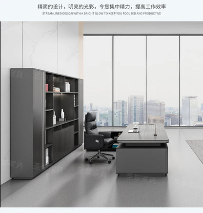L-Shape Storage Executive Desk