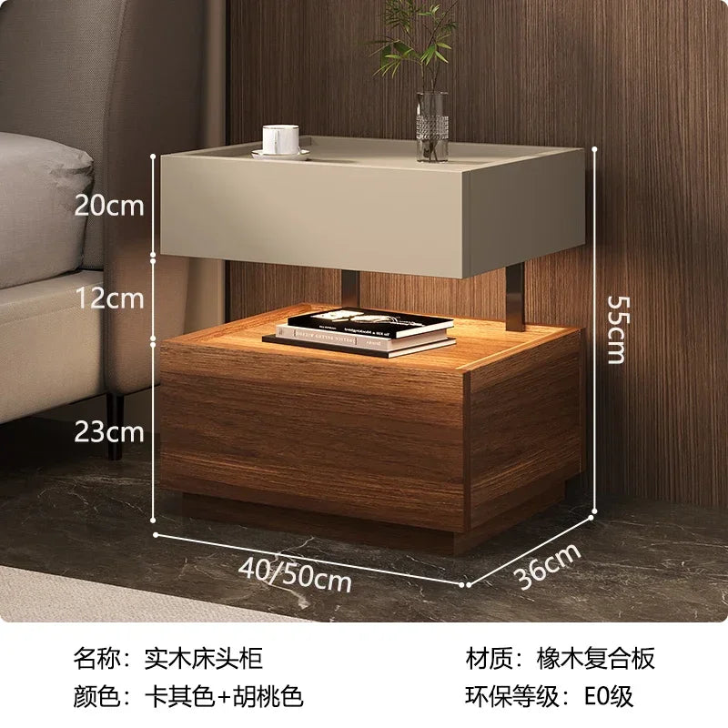 European Nightstand — Modern Bedside Table with Storage