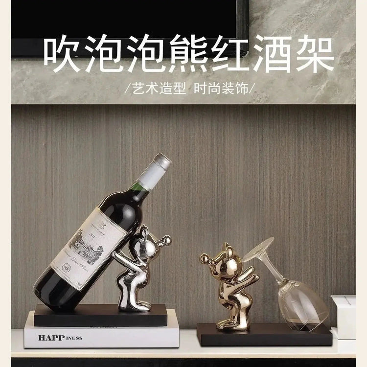 Wine Rack, Living Room Dining Side Cabinet Decoration, Ceramic Ornament, TV Cabinet Ornament, Living Room Entrance Decoration Jonine’s Corner