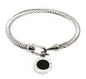 Fashion Simple Stainless Steel 3 Crystal Bracelet Bangle