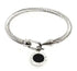 Fashion Simple Stainless Steel 3 Crystal Bracelet Bangle
