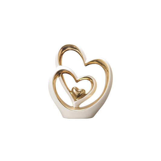 Heart-Shaped Ceramic & Enamel Luxury Home Accent Décor