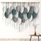 Boho Home Decoration, Macrame Tapestry Macrame Leaf Feather Wall Hanging Decor for Living Room Bedroom, Boho Wall Art Home Decor