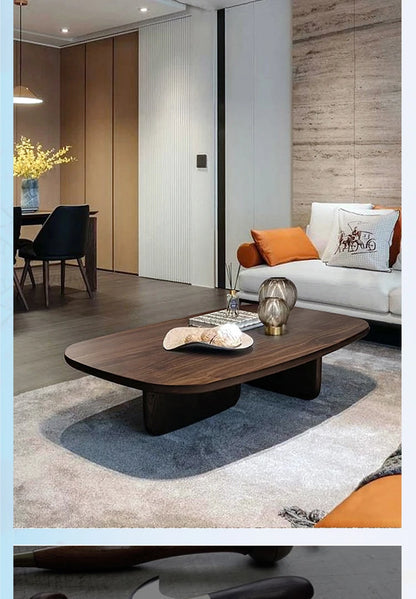 Nordic Minimalist Coffee Table — Modern Wood & Glam Living Room Center Table