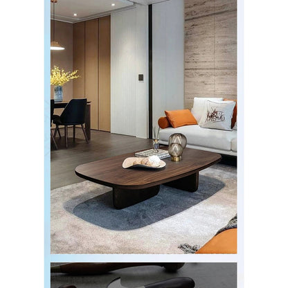 Nordic Minimalist Coffee Table — Modern Wood &amp; Glam Living Room Center Table