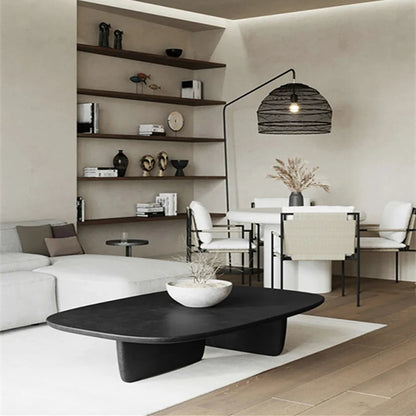 Nordic Minimalist Coffee Table — Modern Wood & Glam Living Room Center Table