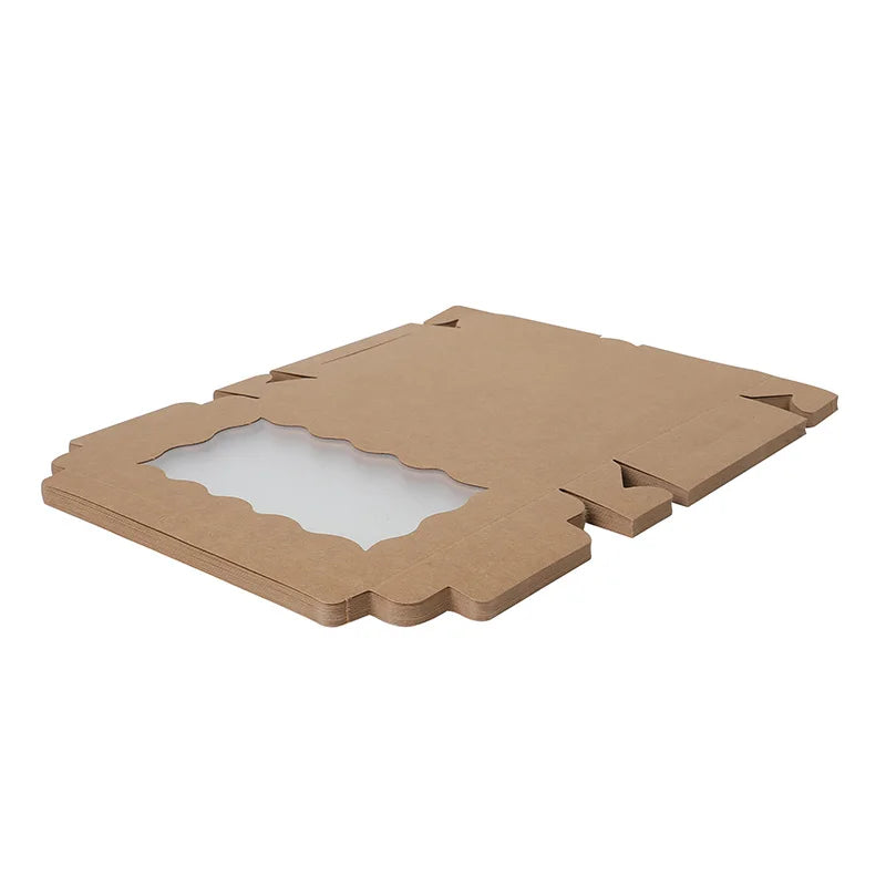 Kraft Paper Gift Boxes with Window — Set of 5, 10, or 20
