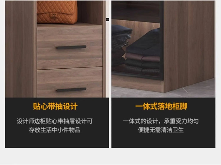 Glass light luxury corner cloakroom wardrobe Double clothes closet cabinets and wardrobes Cabinet dressing clothe home furniture Jonine&