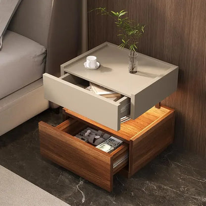 European Nightstand — Modern Bedside Table with Storage