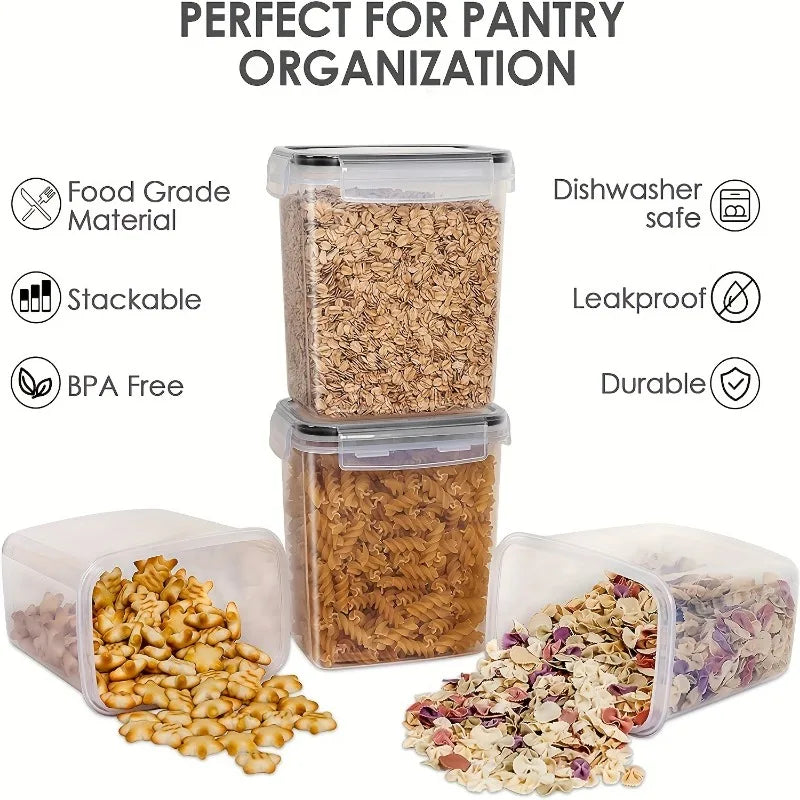 6-Piece Airtight Food Storage Container Set with Labels Jonine’s Corner