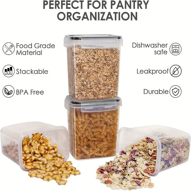 6-Piece Airtight Food Storage Container Set with Labels Jonine’s Corner