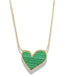 Gold Heart Toggle Necklace — Beaded Chain Gift for Her