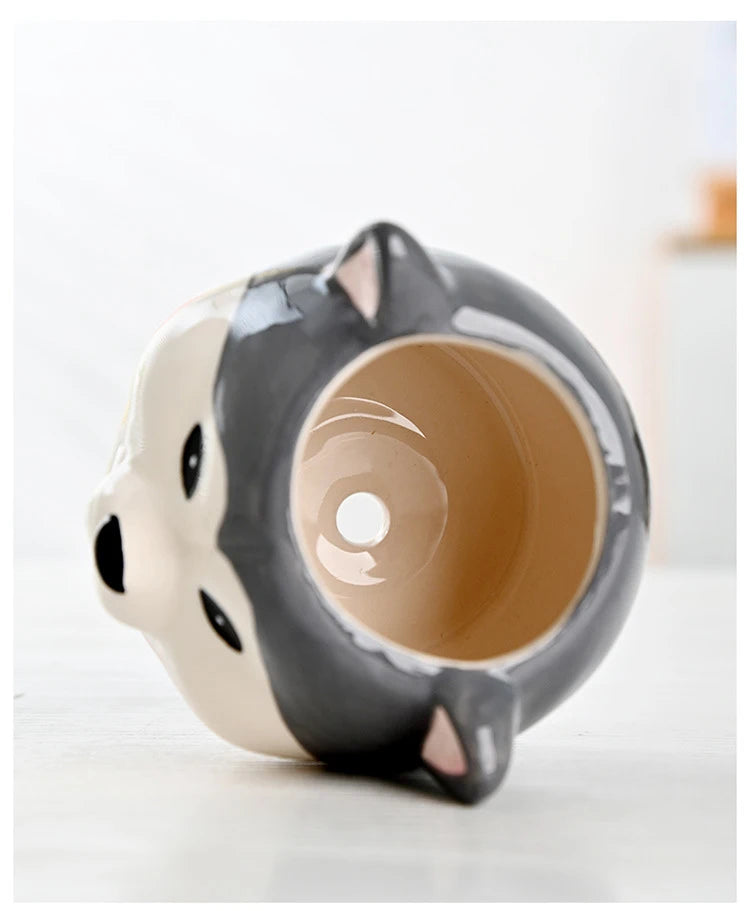 The Little Character — Ceramic Animal Succulent &amp; Plant Pot for Desk or Shelf