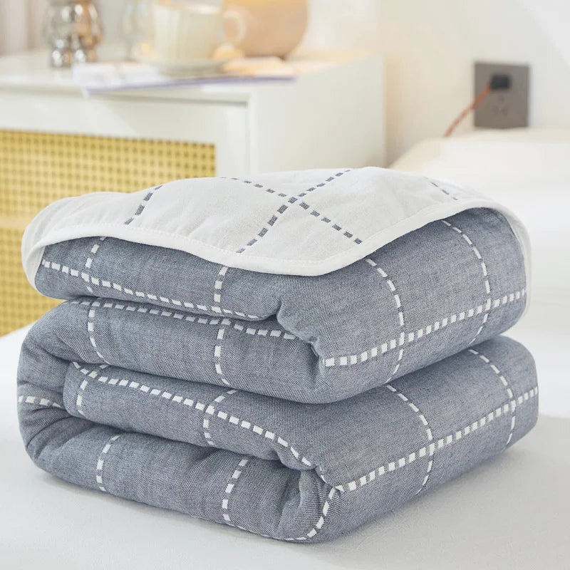 Cotton Gauze Summer Quilt — Solid