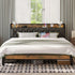 ANCTOR Twin/TwinXL/Full/Queen/King/CaliforniaKing Bed Frames, Storage Headboard with Outlets, No Noise, No Box Springs Needed Jonine&
