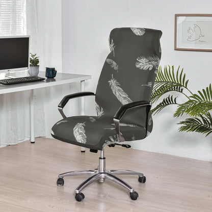 Fresh Look, Same Chair — Elastic Rotating Office Chair Cover with Back Protection