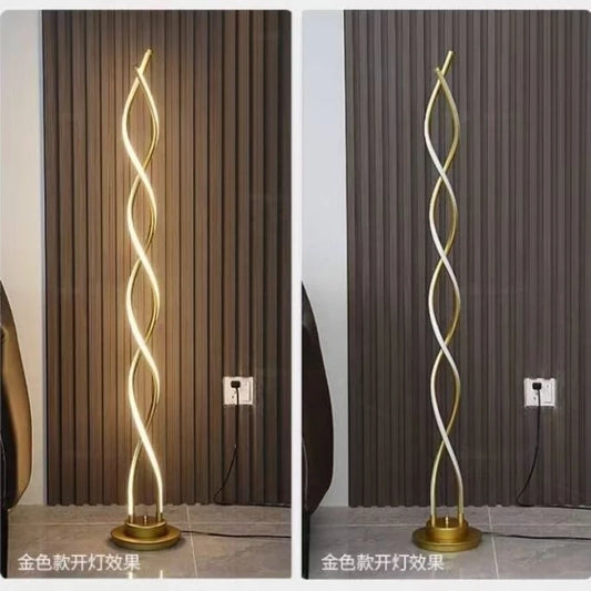 Light That Moves the Eye — Spiral LED Floor Lamp with Remote Control