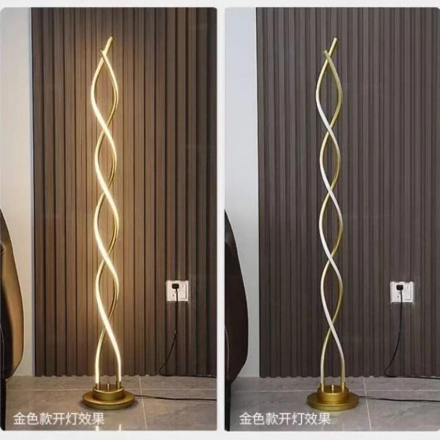 Light That Moves the Eye — Spiral LED Floor Lamp with Remote Control