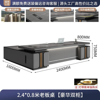L-Shape Storage Executive Desk