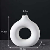 Porcelain Doughnut Vase — For Fresh & Dried Flower Arrangements