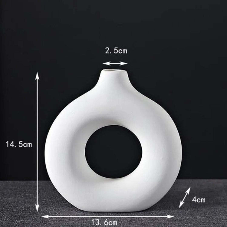 Porcelain Doughnut Vase — For Fresh & Dried Flower Arrangements