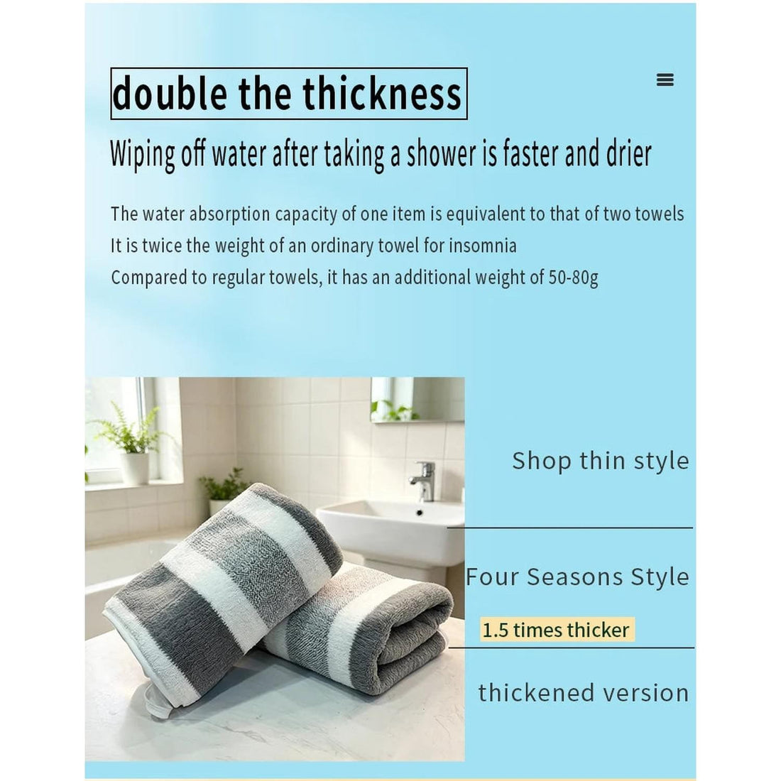 Always Fresh — Quick-Dry Absorbent Towels, Set of 2
