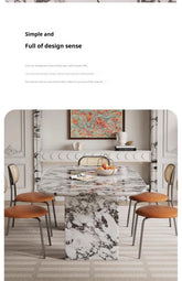 Any Size Custom Luxury French Rectangle Marble Dining Table Cream Aesthetic Designer Villa Home Natural Stone Dining Table Sturd Jonine’s Corner