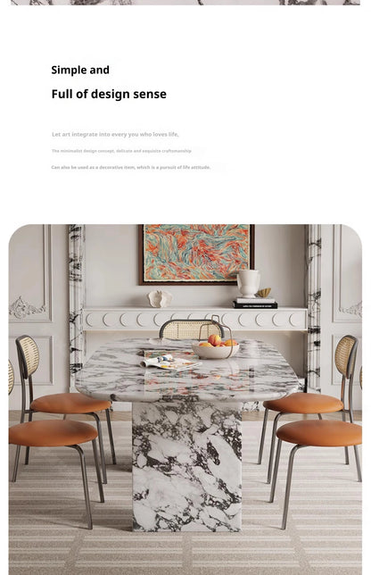 Custom Luxury French Marble Dining Table — Natural Stone