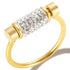 Crystal Zircon Stacking Ring — 18K Gold or Silver Plated, Stainless Steel