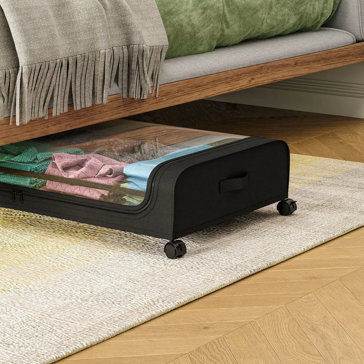 Rolling Underbed Storage Box — Dust-Proof Organizer with Wheels
