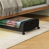 Under-Bed Rolling Storage Organizer with Wheels  Dust-Proof Drawer — Uncategorized
